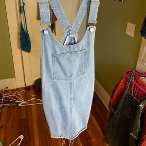 Overall Mini Denim Dress